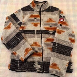 Women’s Patterned Sweater - Gray and Orange